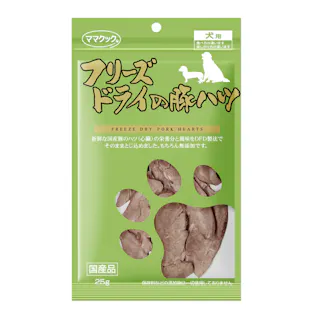 フリーズドライの豚ハツ犬用25g おやつ【別送品】