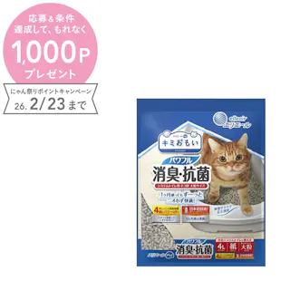 エリエールペット キミおもい パワフル消臭・抗菌システムトイレ用ネコ砂大粒4L 猫砂【別送品】