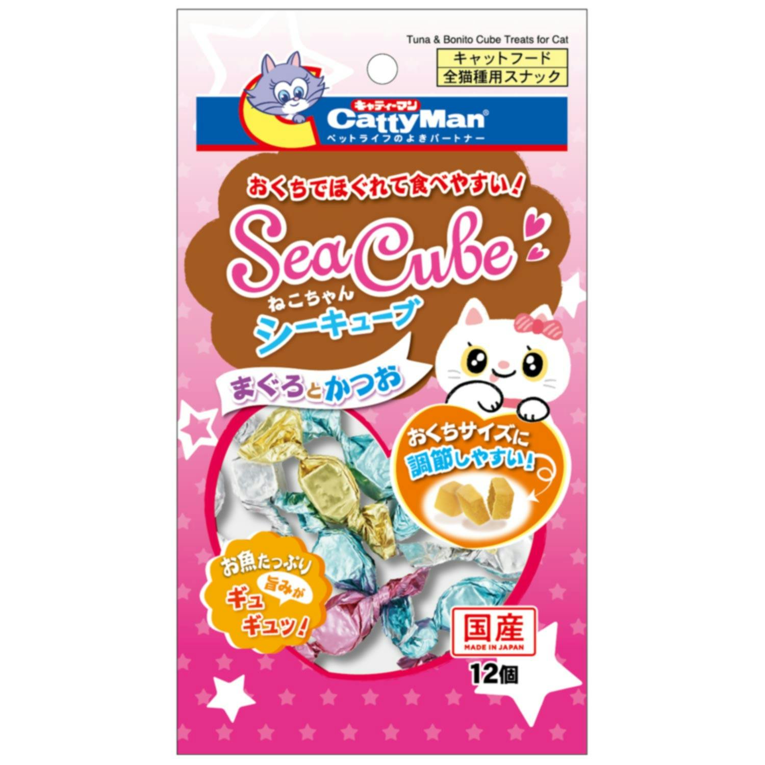 キャティーマン ねこちゃんシーキューブ まぐろとかつお12個 猫おやつ