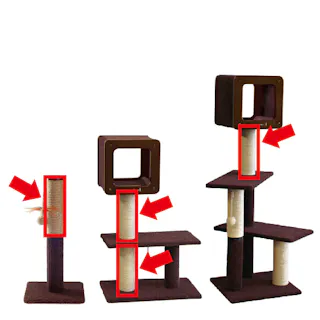 モダンルームスクラッチ 替え柱ジュート282 爪とぎ【別送品】