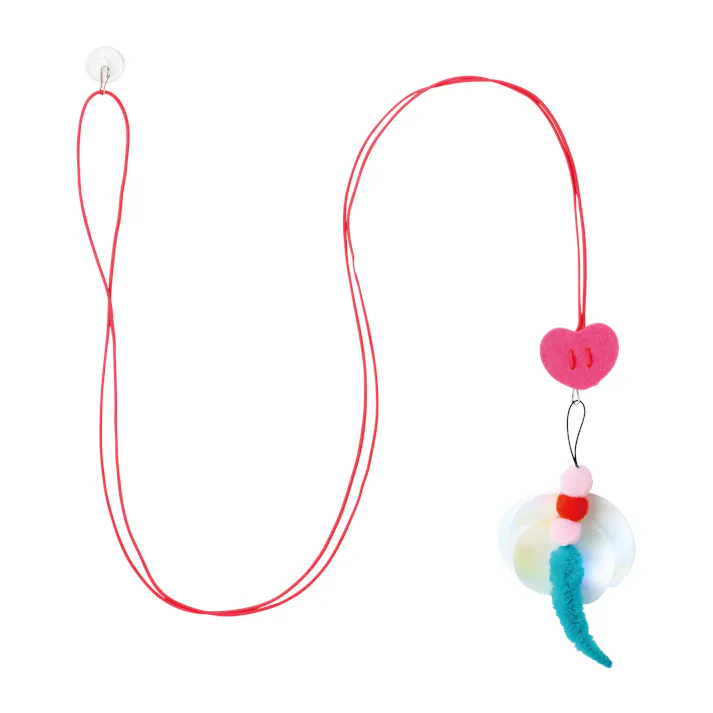 じゃれ猫 天井ぶらぶら猫じゃらし クリオネ 猫おもちゃ 運動不足解消 ゴム紐【別送品】