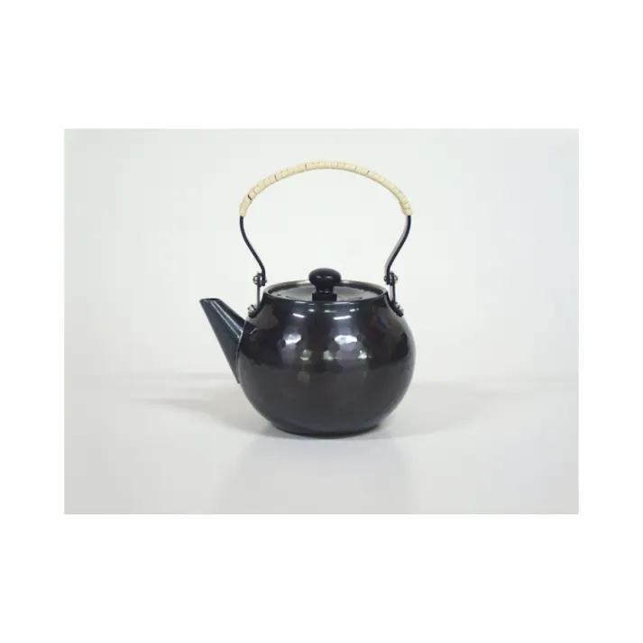 新光金属 純銅黒銅仕上げ 槌目急須 ツル巻き 茶こし付き 370ml BC-103 日本製 銅製品 銅 ティーポット 緑茶 お茶 かわいい おしゃれ 4518160002575【別送品】