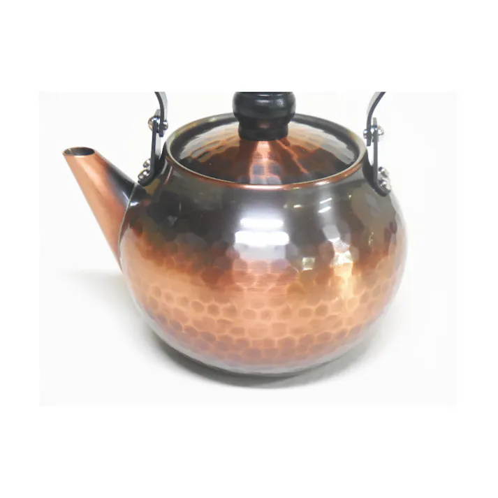 新光金属 純銅赤銅仕上げ 槌目急須 吊式 茶こし付き 370ml BC-202 日本製 銅製品 銅 ティーポット 緑茶 お茶 かわいい おしゃれ 4518160006795【別送品】