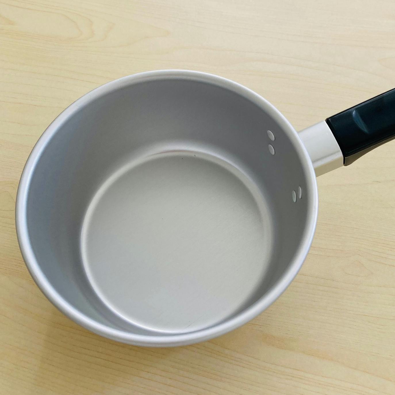 フランス　シルバー片手鍋　純銀 シルバーメリータス 片手鍋 20cm ガス火専用 アルミ アルマイト加工