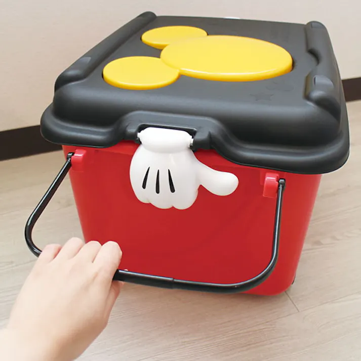 錦化成 おもちゃ箱 キャスター付 ミッキーマウス日本製 ボックス ケース 収納 玩具 幼児 ベビー キッズ 子ども おもちゃ箱 かわいい おしゃれ フタ付 キャスター付 4904121312652【別送品】