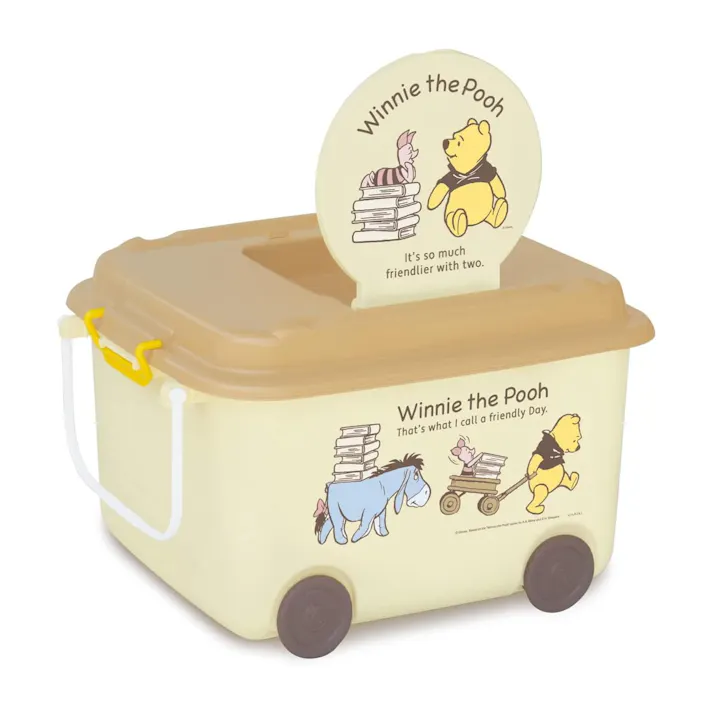 錦化成 おもちゃ箱 キャスター付 くまのプーさん日本製 ボックス ケース 収納 玩具 幼児 ベビー キッズ 子ども おもちゃ箱 かわいい おしゃれ フタ付 キャスター付 4904121312669【別送品】