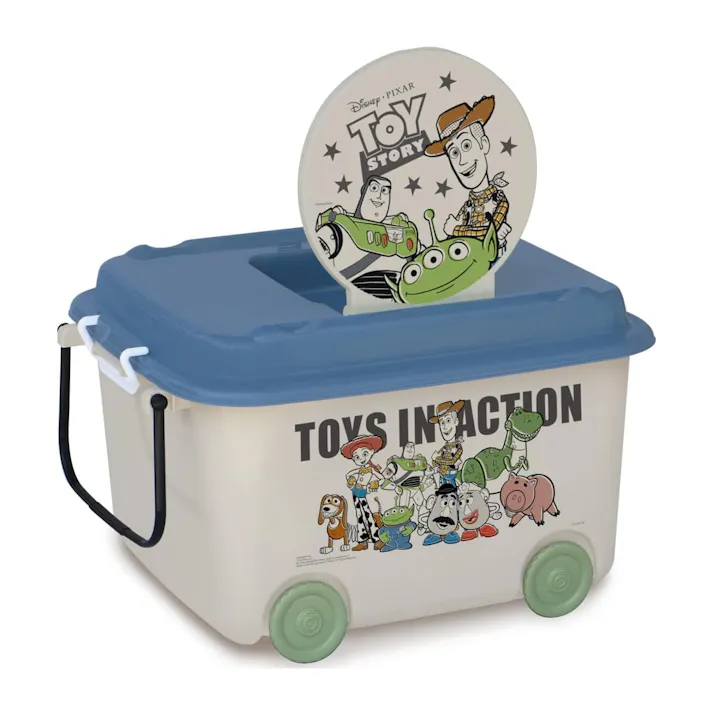 錦化成 おもちゃ箱 キャスター付 トイストーリー日本製 ボックス ケース 収納 玩具 幼児 ベビー キッズ 子ども おもちゃ箱 かわいい おしゃれ フタ付 キャスター付 4904121312676【別送品】