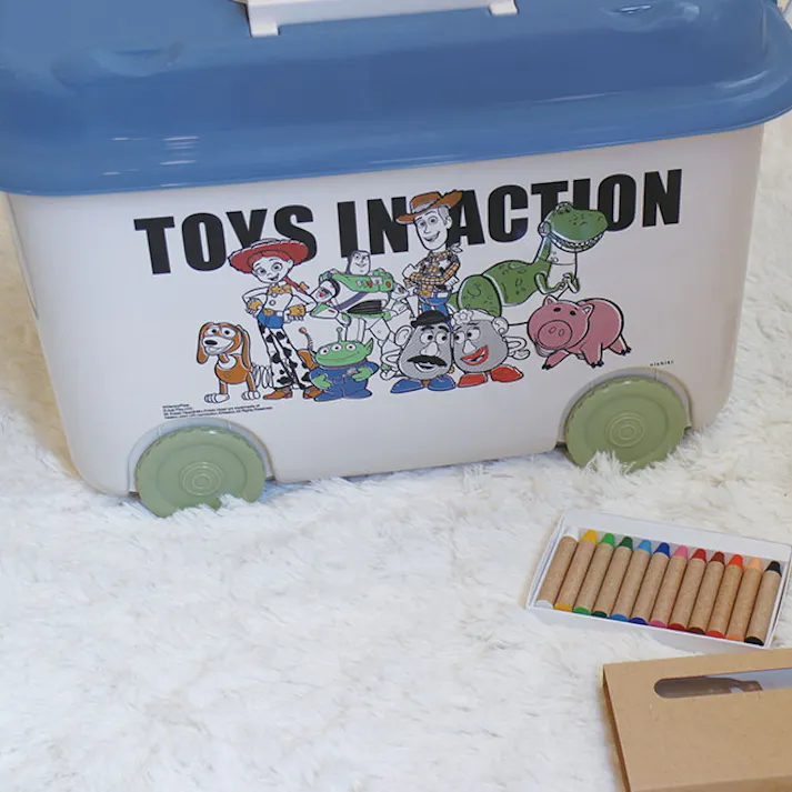錦化成 おもちゃ箱 キャスター付 トイストーリー日本製 ボックス ケース 収納 玩具 幼児 ベビー キッズ 子ども おもちゃ箱 かわいい おしゃれ フタ付 キャスター付 4904121312676【別送品】