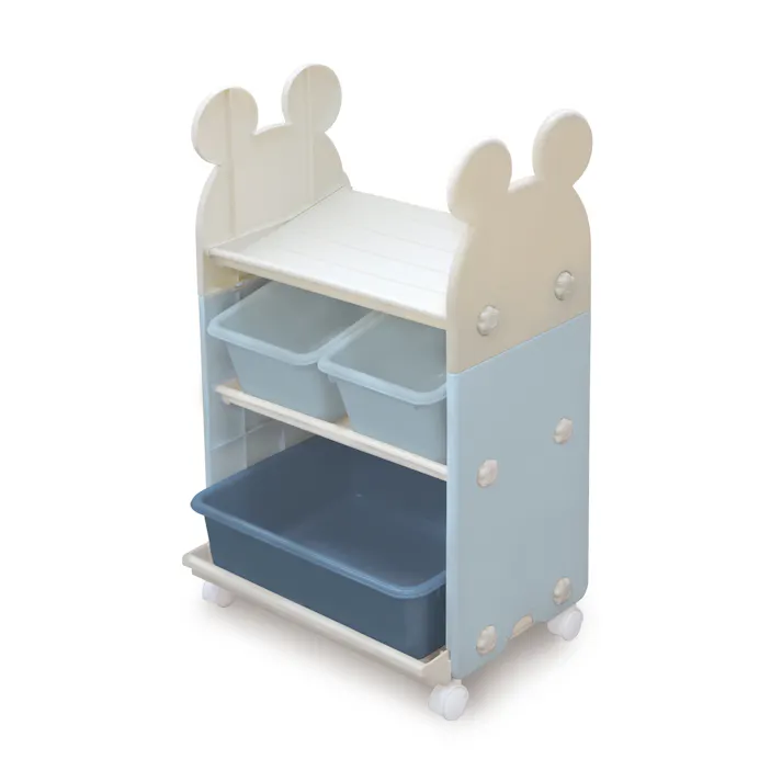 錦化成 トイ・ステーション ミッキーマウス キャスター付 組立式 R-fri 日本製 収納 ラック スリム 幼児 ベビー キッズ 子供 子ども おもちゃ箱 シューズラック ディズニー かわいい 玄関 4904121317350【別送品】