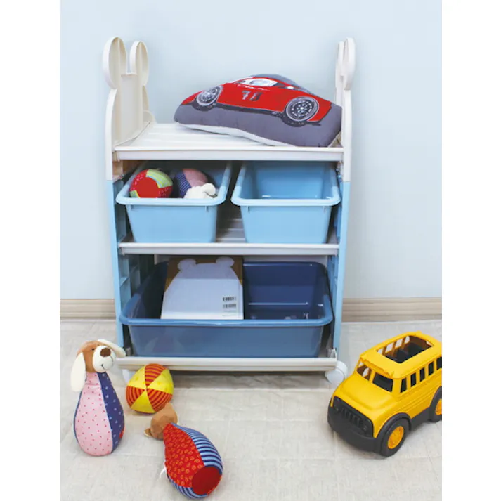 錦化成 トイ・ステーション ミッキーマウス キャスター付 組立式 R-fri 日本製 収納 ラック スリム 幼児 ベビー キッズ 子供 子ども おもちゃ箱 シューズラック ディズニー かわいい 玄関 4904121317350【別送品】