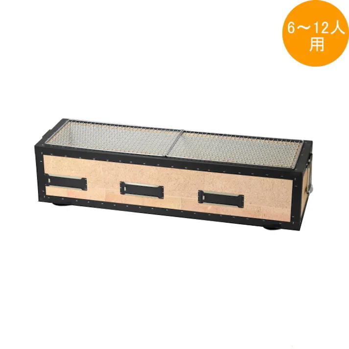 鍵主工業 の炭火バーベキューコンロ 大 6~12人用 金網付き BQ8T 炭火コンロ コンロ アウトドア レジャー バーベキュー キャンプ アミ焼 網焼き 珪藻土 能登 焼き鳥 焼き魚 4939972104101【別送品】