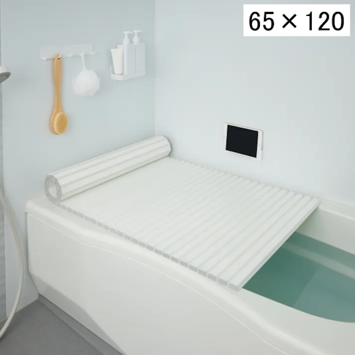 ミエ産業 シャッター式風呂ふた 65×120cm S12 ホワイト日本製 フロ フロフタ お風呂 バス バスルーム 浴室 蓋 バスフタ 風呂フタ 風呂蓋 風呂ふた お風呂のふた 4962619033816【別送品】