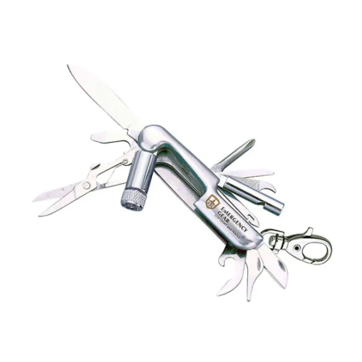 中林製作所 LED&ホイッスル付 多機能ツール S CS-05 LED ホイッスル ナイフ はさみ 缶切り +-ドライバー カラビナ ネイルケア アウトドア 小物 便利ツール キャンプ 防災 4968198600982【別送品】