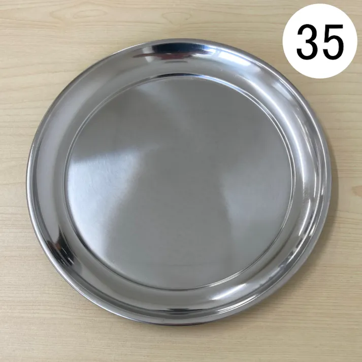 SUS AM-3 抗菌 日本製の丸盆 35cm ステンレス 抗菌 お盆 トレー キッチン用品 キッチン雑貨 キッチン 受け皿 キャンプ アウトドア 丸型 配膳 便利 4983661510520【別送品】