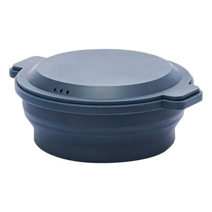 TONE フタがお皿になるシリコンスチーマー 丸型 ディープブルー SG-04 シリコンスチーマー シリコン製 スチーマー スチーム 蒸す 煮る 茹でる 温野菜 皿 取り皿 冷凍 電子レンジ オーブン 食洗機対応 丸型 4589594852043【別送品】