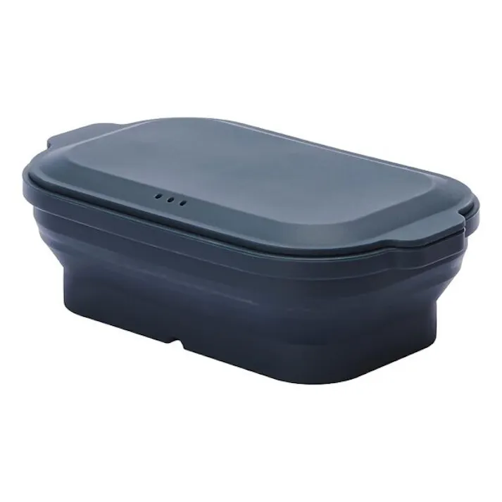 TONE フタがお皿になるシリコンスチーマー 角型 ディープブルー SG-05 シリコンスチーマー シリコン製 スチーマー スチーム 蒸す 煮る 茹でる 温野菜 皿 取り皿 冷凍 電子レンジ オーブン 食洗機対応 角型 4589594852081【別送品】