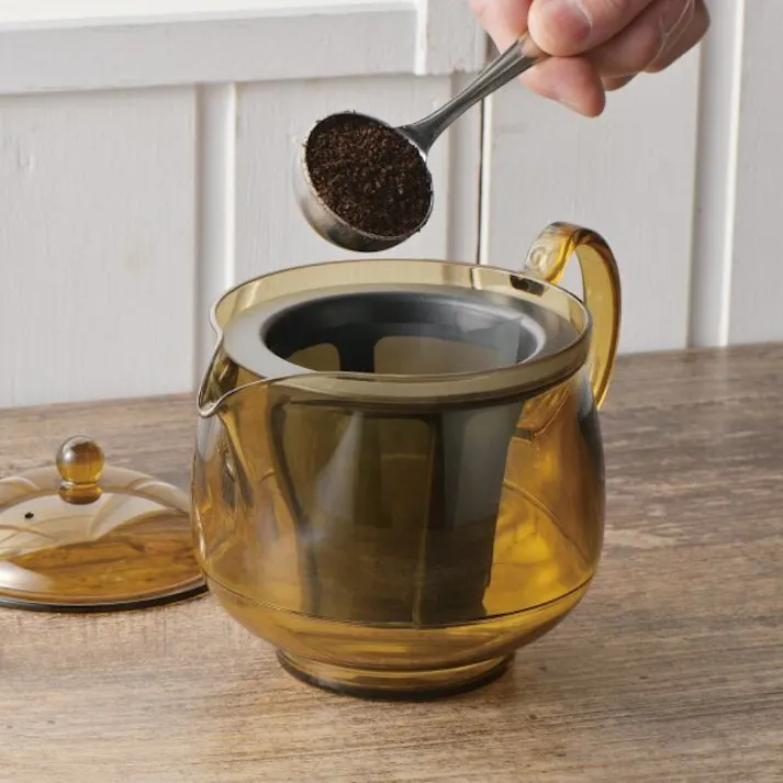 曙産業 われない珈琲急須 後ろ手LL 1個 日本製 珈琲 コーヒー お茶 ティー ティーポット 急須 丈夫 軽い 手軽 トライタン製 割れない 琥珀色 4954267157730【別送品】