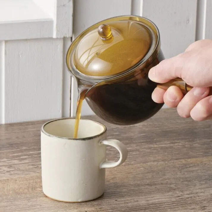 曙産業 われない珈琲急須 横手L 1個 日本製 珈琲 コーヒー お茶 ティー ティーポット 急須 丈夫 軽い 手軽 トライタン製 割れない 琥珀色 4954267157754【別送品】