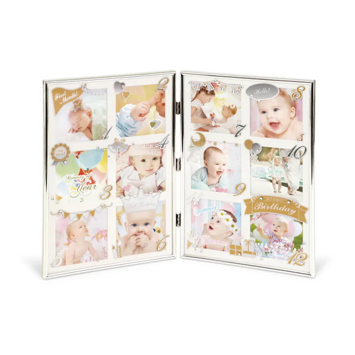 キシマ アンノ ベビーフレーム KP-31376 写真 写真立て フォトフレーム フォト スクエアサイズ インテリア雑貨 卓上 壁掛け 飾る ベビーフレーム ベビー 赤ちゃん 12ヶ月 成長 記念 ペット ギフト プレゼント 出産祝い 4952317313761 【別送品】