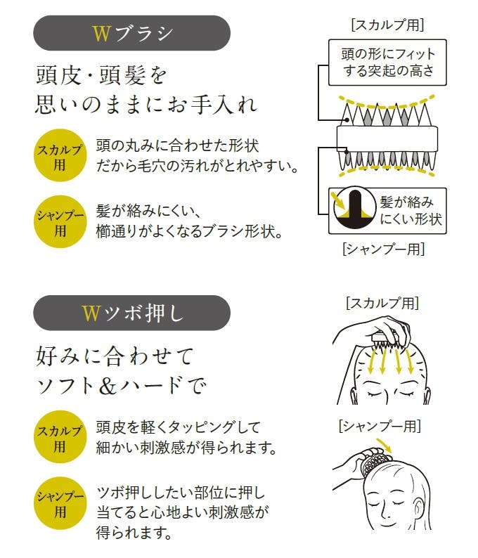 アカイシ スカルプ＆シャンプーブラシ ハード アッシュグレー HB-127