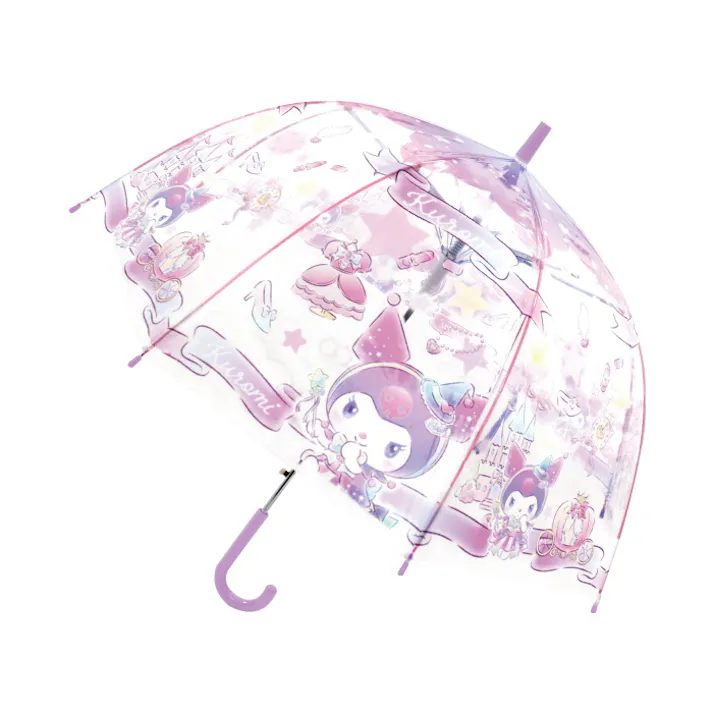 ジェイズプランニング 子供ビニール傘 55cm クロミファンタジー かさ 傘 ビニール傘 ドームタイプ ドーム型 雨具 雨傘 クリア ワンタッチタイプ 8本骨 キャラクター かわいい 雨 梅雨 4570171331914【別送品】
