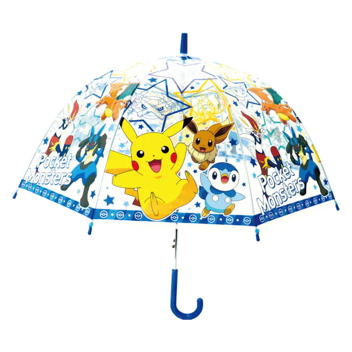 ジェイズプランニング 子供ビニール傘 55cm ポケットモンスター ビッグスター かさ 傘 ビニール傘 ドームタイプ ドーム型 雨具 雨傘 クリア ワンタッチタイプ 8本骨 キャラクター かわいい 雨 梅雨 4570171346550【別送品】