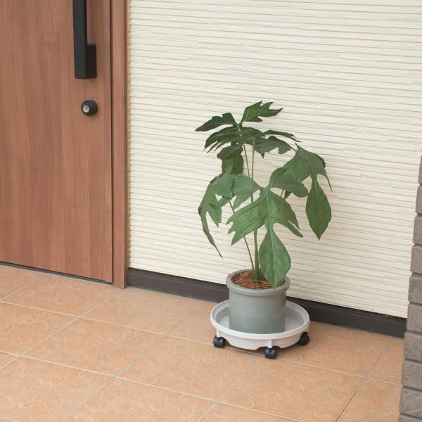 グリーンパル 鉢受けプレート キャスター付き 290 モカアイボリー 日本