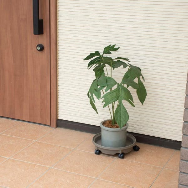 大型　陶器　観葉植物植木鉢　キャスター付 植木鉢 トレー キャスター付き 35cm 受け皿 台車 耐荷重75KG プレート