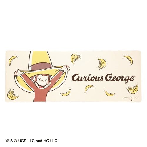 水野 PVCキッチンマット 45×120cm おさるのジョージ キッチン マット 撥水 はっ水 拭ける すべりにくい 洗濯不要 6mm厚 キャラクター PVCマット お手入れ簡単 おしゃれ かわいい 4992272895407【別送品】