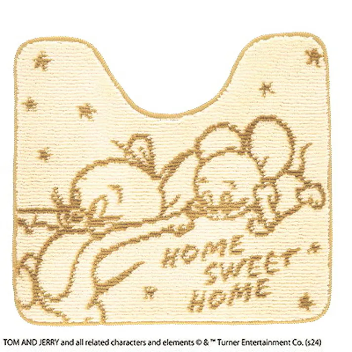 水野 トイレマット 60×55cm トムとジェリー トイレ マット タフティングマット 丸洗い 滑りにくい 滑り止め トイレタリー 洗濯機可 洗える キャラクター おしゃれ かわいい ふわふわ 4992272895612【別送品】