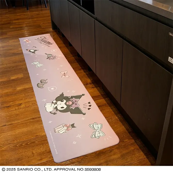 水野 PVCキッチンマット 45×240cm クロミ キッチン マット 撥水 はっ水 拭ける すべりにくい 洗濯不要 5mm厚 キャラクター PVCマット インテリア お手入れ簡単 おしゃれ かわいい 4992272928839【別送品】