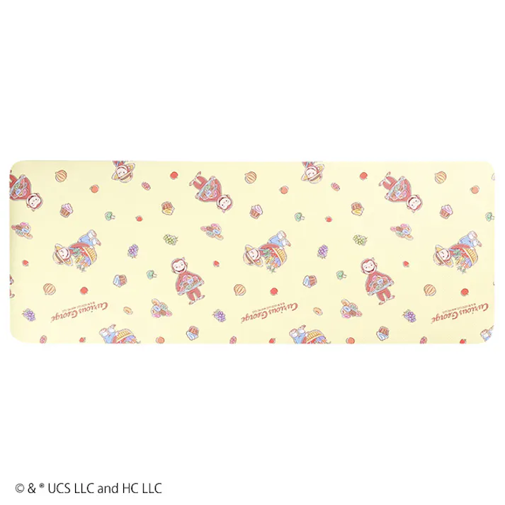 PVCキッチンマット 45×120cm おさるのジョージ シンギングジョージ カーペット チェアマット オールシーズン 撥水 はっ水 拭ける すべりにくい 洗濯不要 5mm厚 キャラクター PVCマット インテリア お手入れ簡単 おしゃれ かわいい 水野 4550681801428【別送品】