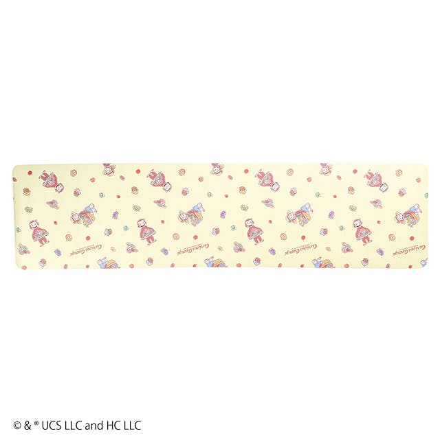 PVCキッチンマット 45×180cm おさるのジョージ シンギングジョージ カーペット チェアマット オールシーズン 撥水 はっ水 拭ける すべりにくい 洗濯不要 5mm厚 キャラクター PVCマット インテリア お手入れ簡単 かわいい 水野 4550681801435【別送品】