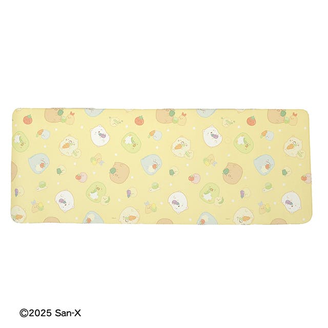 PVCキッチンマット 45×120cm すみっこぐらし おやさいころころ カーペット チェアマット オールシーズン 撥水 はっ水 拭ける すべりにくい 洗濯不要 5mm厚 キャラクター PVCマット インテリア お手入れ簡単 おしゃれ かわいい 水野 4550681801510【別送品】