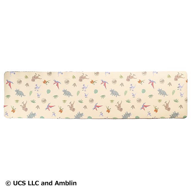 PVCキッチンマット 45×180cm ジュラシックワールド ダイナソーライフ カーペット チェアマット オールシーズン 撥水 はっ水 拭ける すべりにくい 洗濯不要 5mm厚 キャラクター PVCマット インテリア お手入れ簡単 かわいい 水野 4550681801619【別送品】