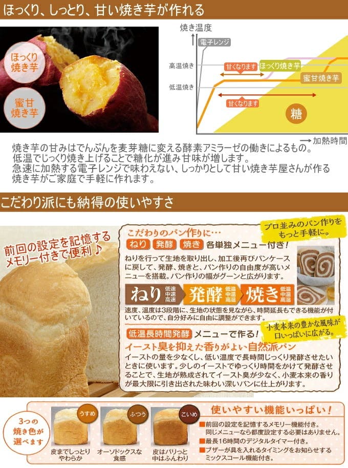 自動ホームベーカリー ふっくらパン屋さん ピンク 1斤 HBK-101P