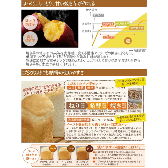 自動ホームベーカリー ふっくらパン屋さん ピンク 1.5斤 HBK-152P パン焼き機 もちつき 焼き芋 手作りパン 食パン 調理パン お菓子パン もち 生地 タイマー 手作り 朝食 おやつ フランスパン ピザ ケーキ 4905249292208【別送品】