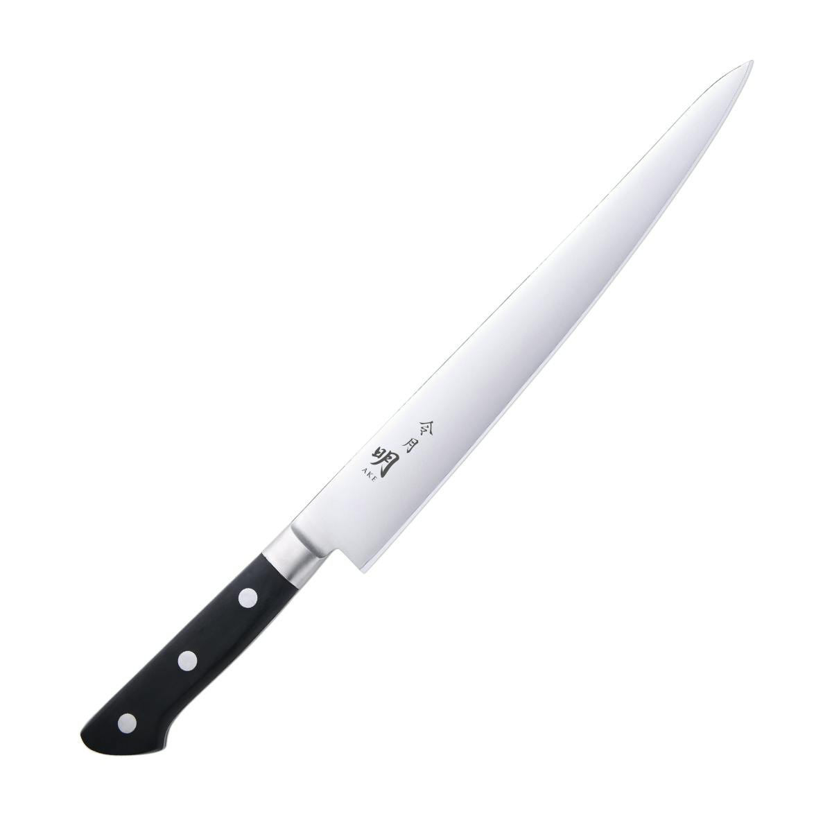 令月 明 口金付モリブデンバナジウム鋼包丁 筋引包丁 240mm FC-0104