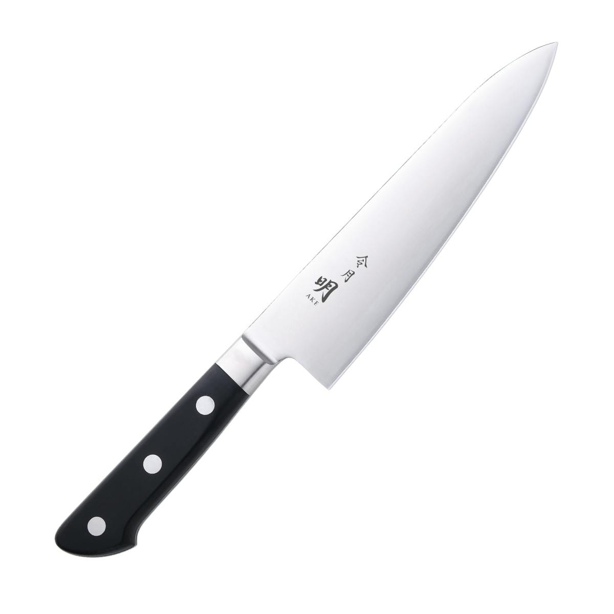 関の刃物 牛刀 180mm クロムモリブデン 口金付き 魚 肉切り 両刃万能包丁 令月 明 口金付モリブデンバナジウム鋼包丁 牛刀包丁 180mm FC-0106