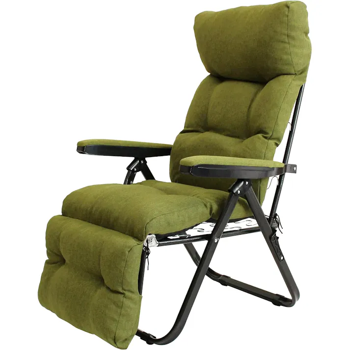 タック Vita フットレスト付きリクライニングチェア グリーン 全身を包み込むボリューミーなリラックスチェア! 4560258458634【別送品】