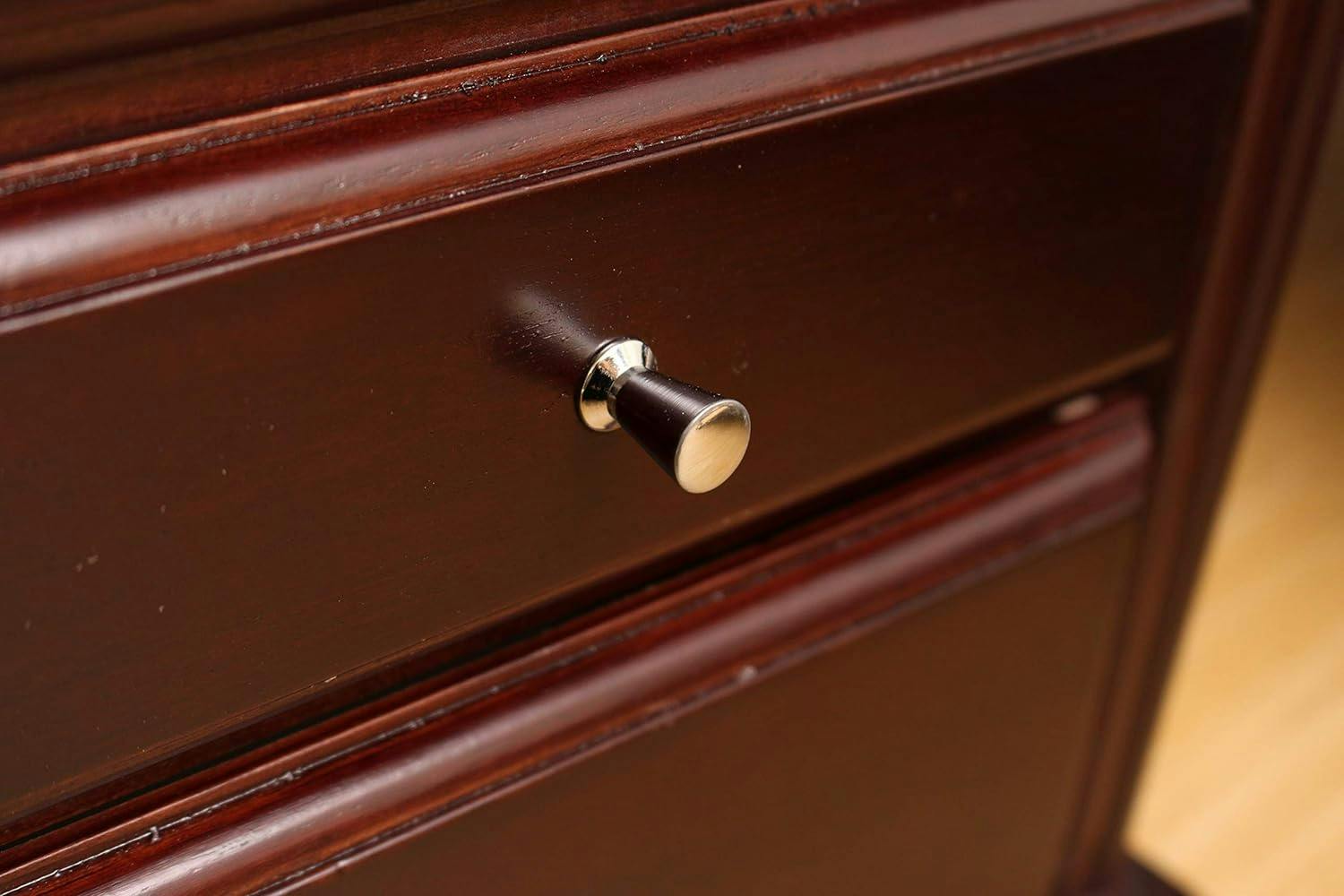 ヴィンテージ　サイドテーブル ダークブラウン ナイトテーブル サイドテーブル コンセント スライドレール