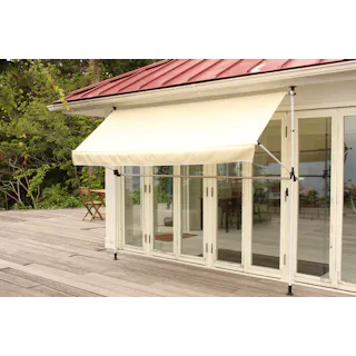 タック Living Out 工事不要 突っ張り棒式オーニングIV 物干し竿付き 3m ベージュ 突っ張り棒の要領で工事不要で設置できる!洗濯物を干せる物干し竿も付いた、お庭やテラスにぴったりなオーニングです。 4589792852456【別送品】