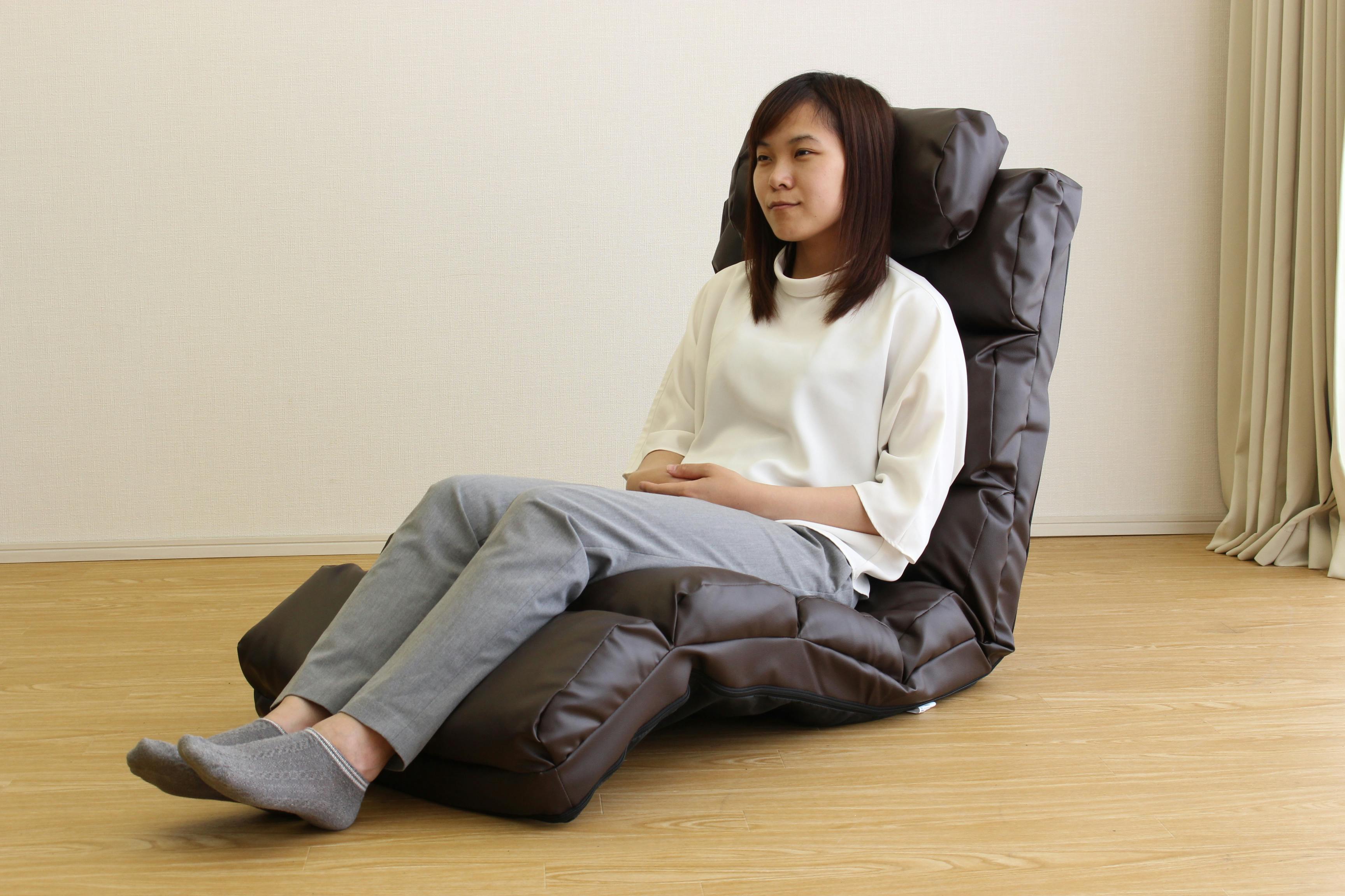 ゆったりもこもこ座椅子　ブラウン 楽天市場】ゆったりもこもこ座椅子 幅80cm 3つのギア 42段ギア搭載 座