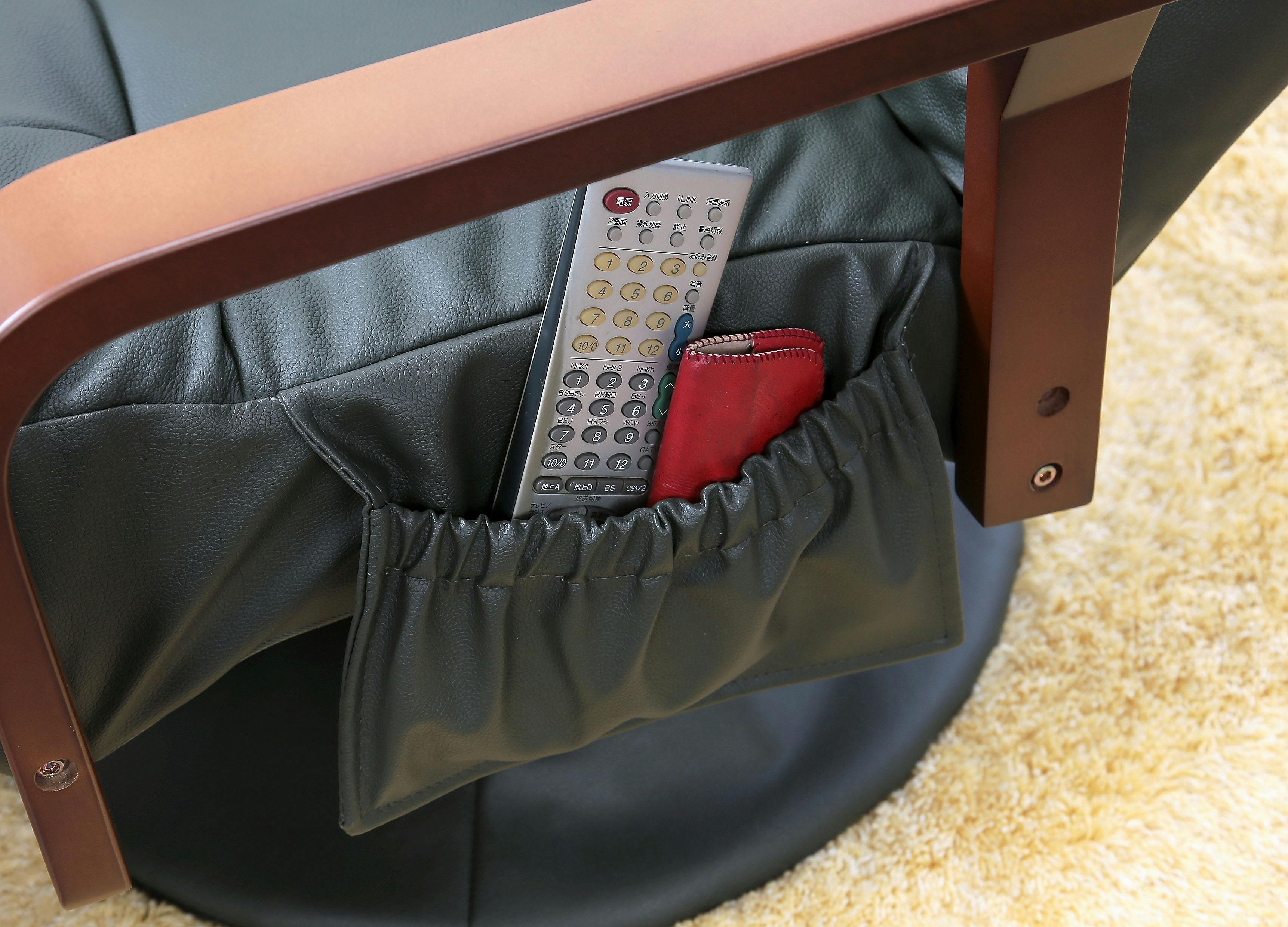 タック Vita 本革フットレスト付きリクライニングチェア ベージュ TAN