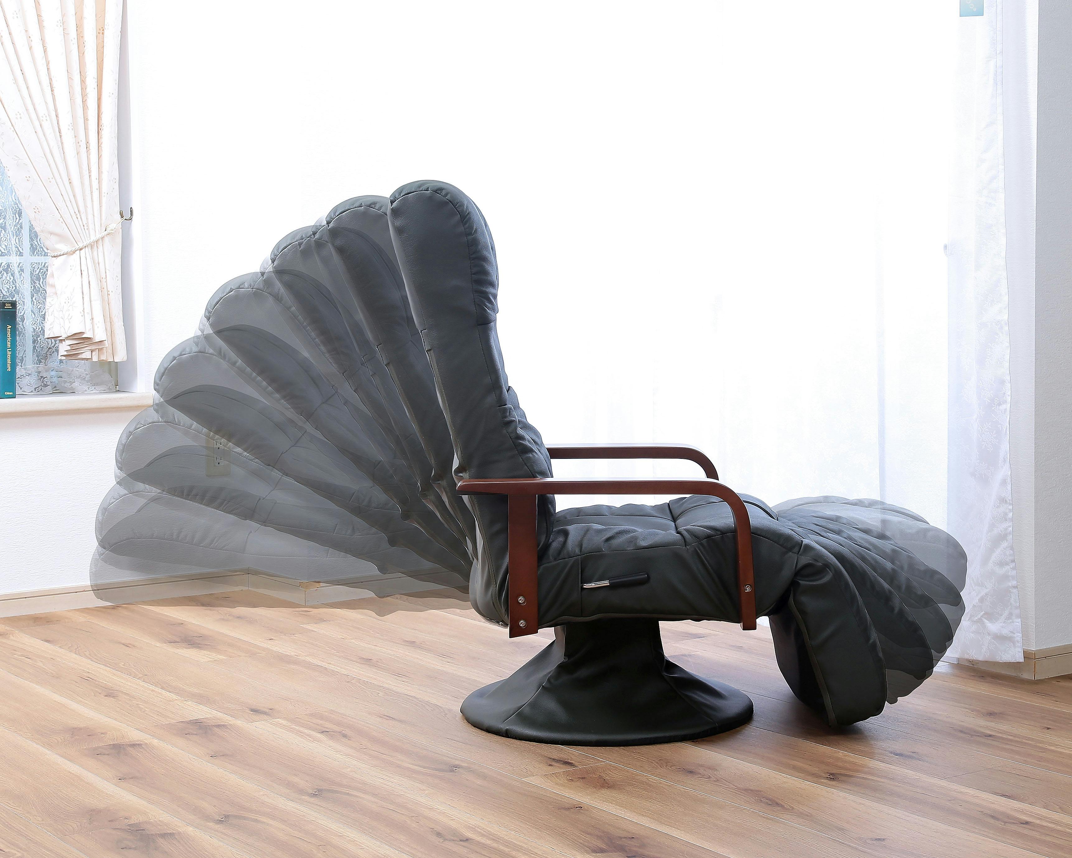 タック Vita 本革フットレスト付きリクライニングチェア