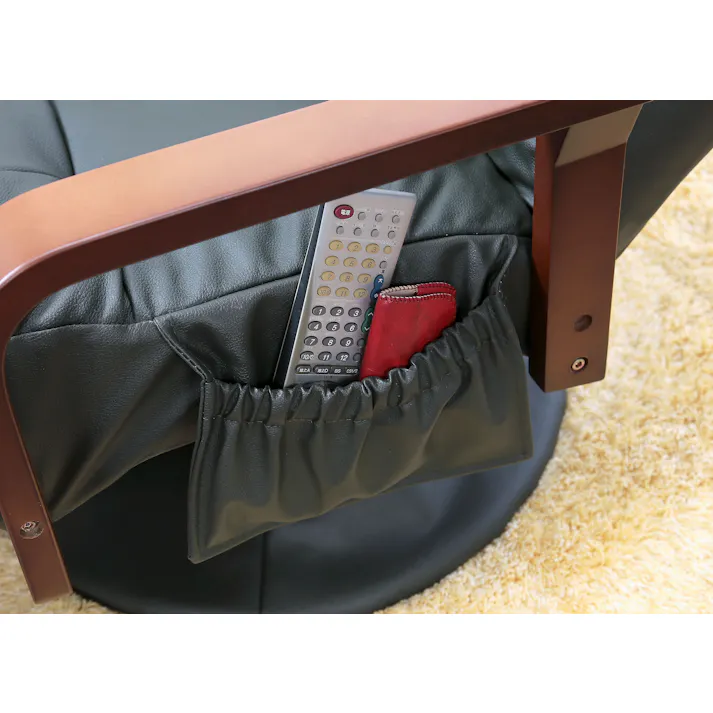 タック Vita 本革フットレスト付きリクライニングチェア ブラック TAN-257F 本革製の高級感抜群の回転座椅子 4589792858977【別送品】