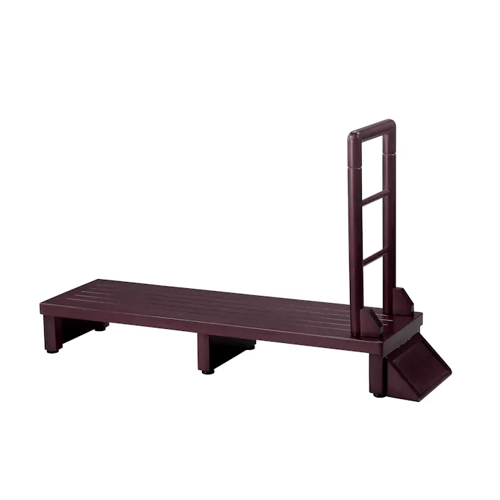 タック Vita 手すり付き玄関台 120cm ダークブラウン 踏み台 サポート手すり 手すりが付いて昇り降りしやすい玄関台 4589792860215【別送品】