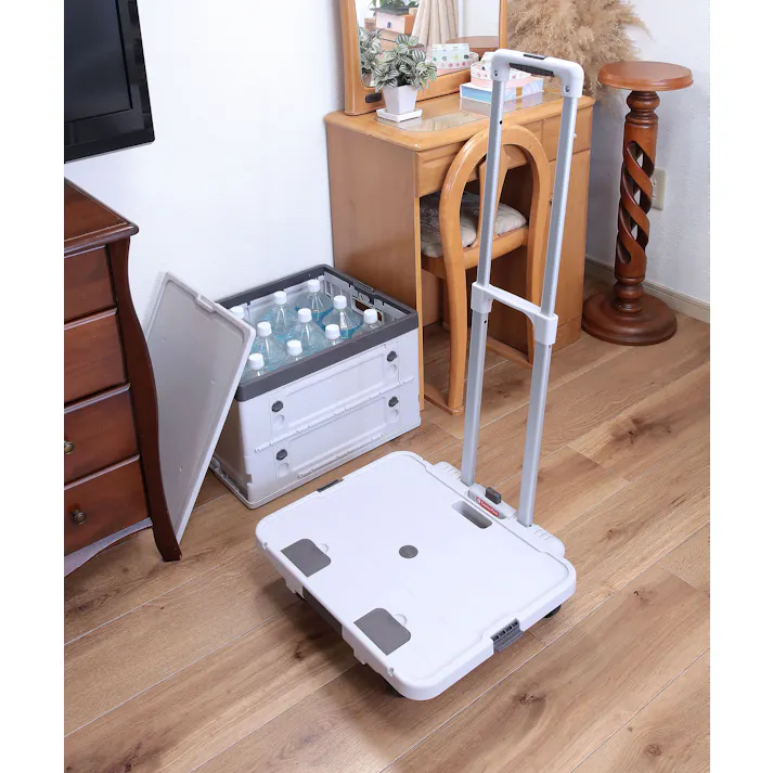 Living Out 超コンパクト!になる台車 専用バスケット付 TAN-3050-2 台車 コンパクト 折りたたみ 4582732652703【別送品】