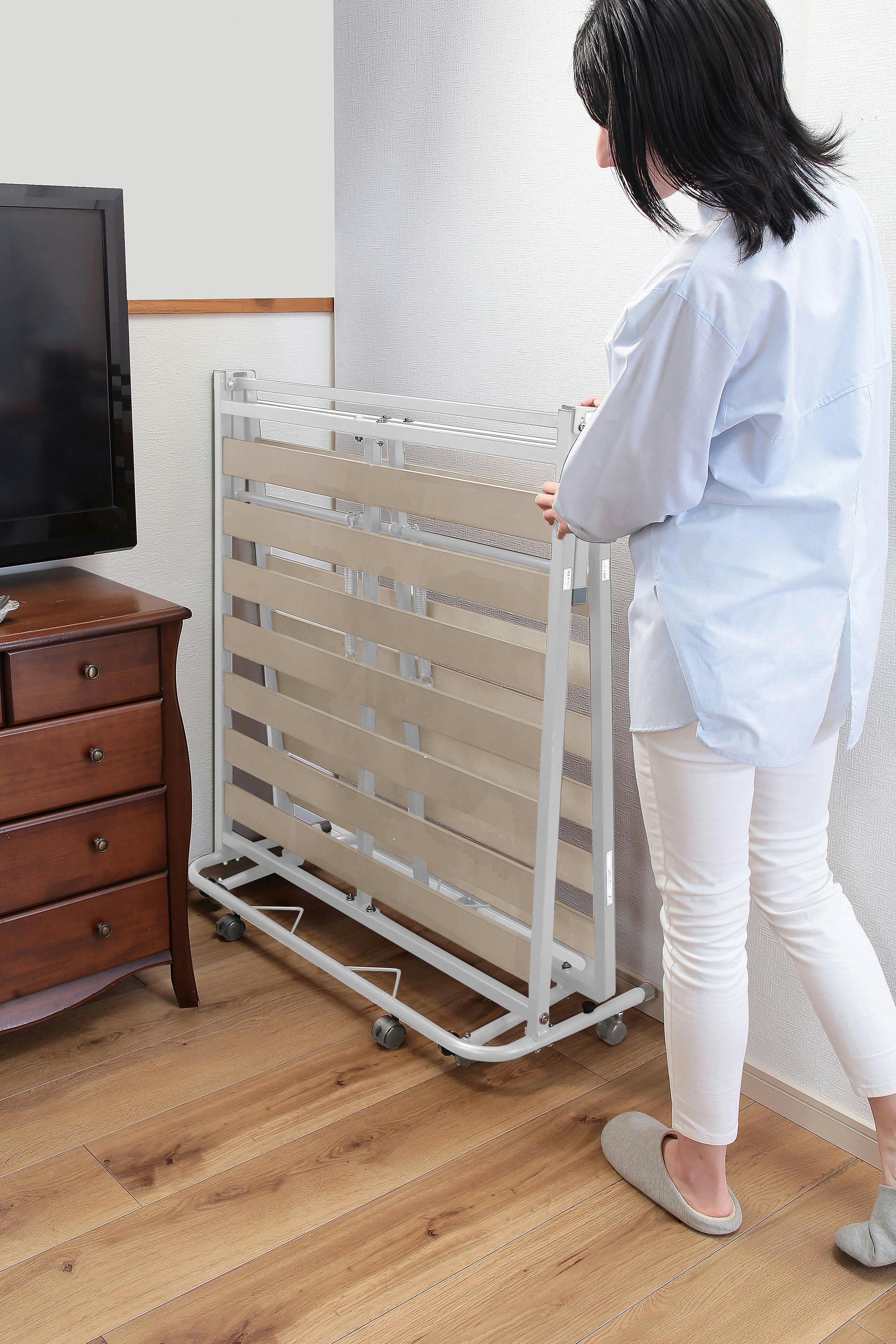 Vita 折りたたみスノコベッド ナチュラル VT-005-01-NA ベッド 寝室