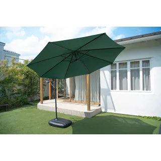 Living Out ハンギングパラソル(グリーン)&ベースセット 3334231001053【別送品】